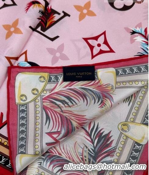 Shop Top Quality Louis Vuitton Silk Sqaure Scarf 90x90cm 061304 Pink 2023