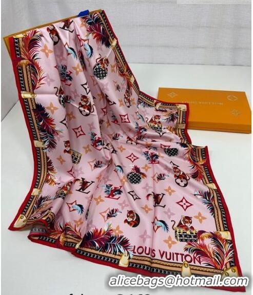 Shop Top Quality Louis Vuitton Silk Sqaure Scarf 90x90cm 061304 Pink 2023