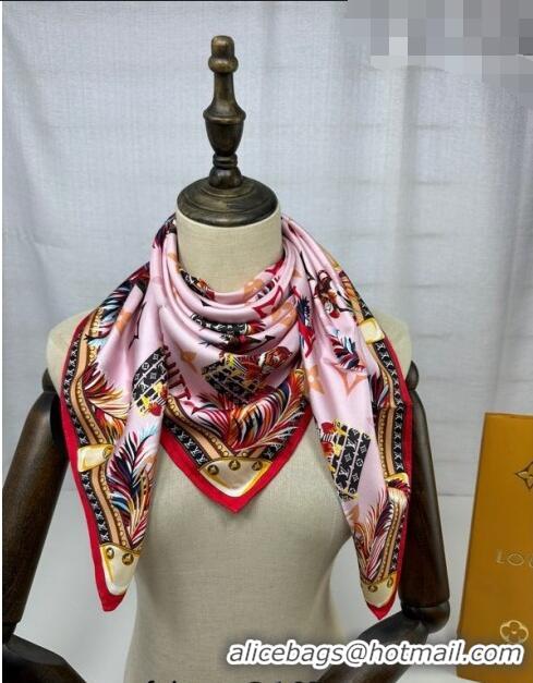 Shop Top Quality Louis Vuitton Silk Sqaure Scarf 90x90cm 061304 Pink 2023