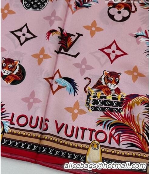 Shop Top Quality Louis Vuitton Silk Sqaure Scarf 90x90cm 061304 Pink 2023