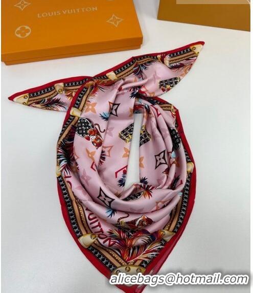 Shop Top Quality Louis Vuitton Silk Sqaure Scarf 90x90cm 061304 Pink 2023