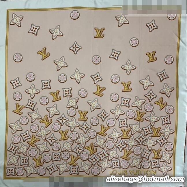 Good Taste Louis Vuitton Silk Sqaure Scarf 90x90cm 061310 Pink 2023