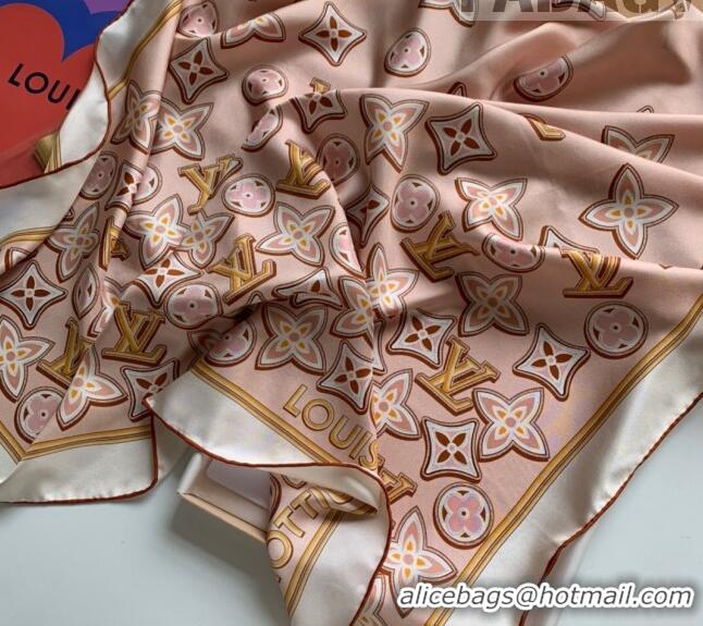 Good Taste Louis Vuitton Silk Sqaure Scarf 90x90cm 061310 Pink 2023