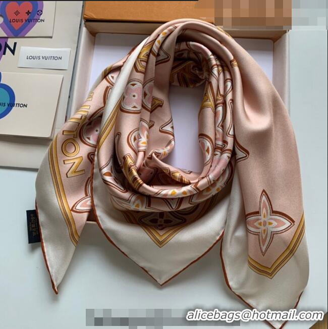 Good Taste Louis Vuitton Silk Sqaure Scarf 90x90cm 061310 Pink 2023