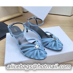 Purchase Celine Triomphe Heel Sandals 4.5cm in Calf Leather Blue 331056