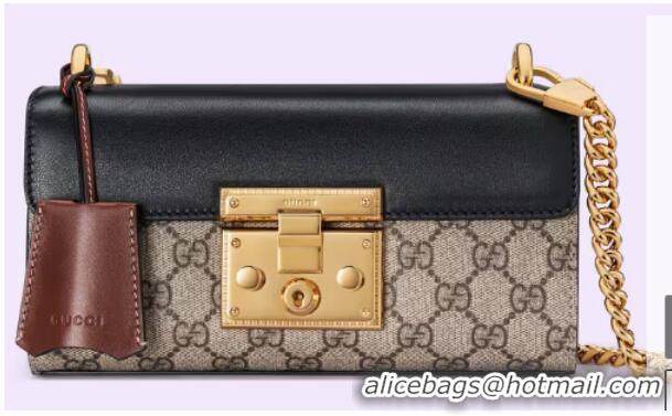 New Design GUCCI PADLOCK MINI SHOULDER BAG 735103 Black and brown