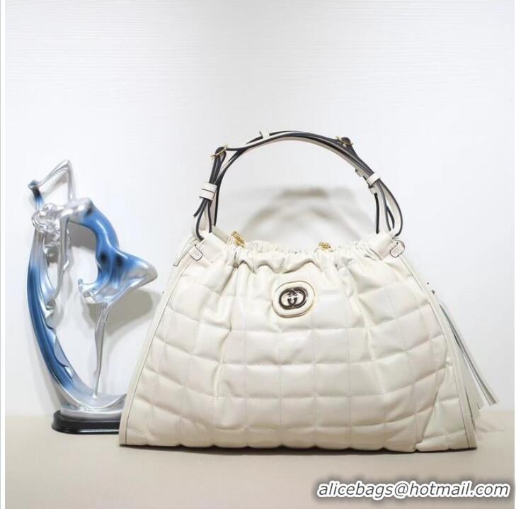 Top Grade GUCCI DECO MEDIUM TOTE BAG 746210 WHITE