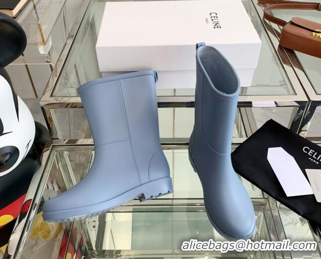 Stylish Celine Rubber Rain Boots Blue 420035