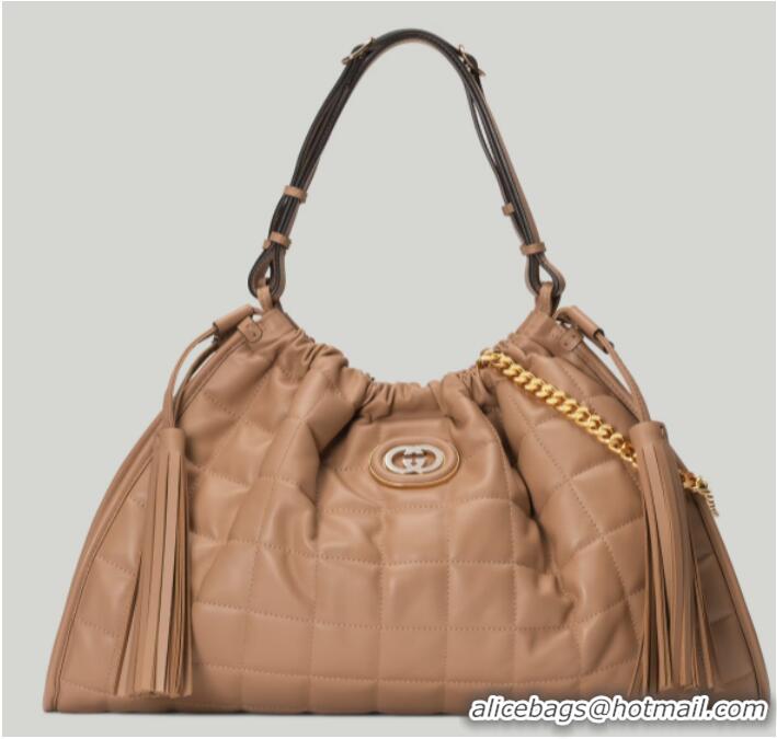 Promotional GUCCI DECO MEDIUM TOTE BAG 746210 Rose beige