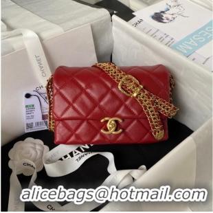 Hot Sell Discount Chanel SMALL FLAP BAG AS3984 Red