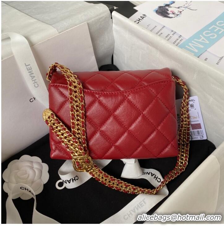 Hot Sell Discount Chanel SMALL FLAP BAG AS3984 Red