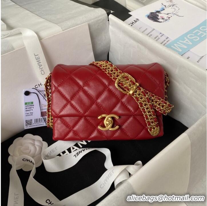 Hot Sell Discount Chanel SMALL FLAP BAG AS3984 Red