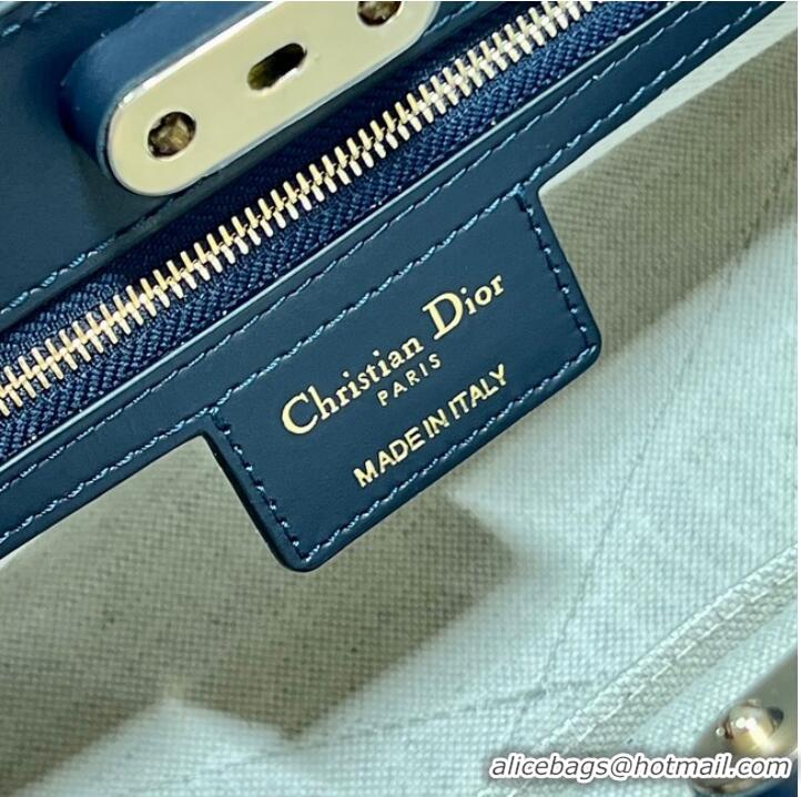 Grade Quality MEDIUM DIOR KEY BAG Oblique Jacquard M1843OTZQ Blue