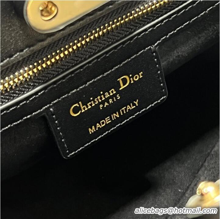 Promotional MEDIUM DIOR KEY BAG Black Box Calfskin M1843OBEQ