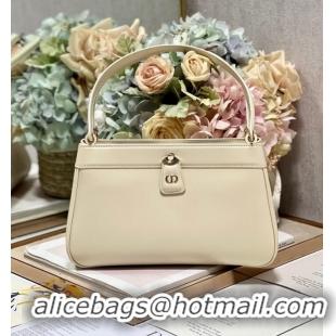 Promotional MEDIUM DIOR KEY BAG Dusty Ivory Box Calfskin M1843OBEQ