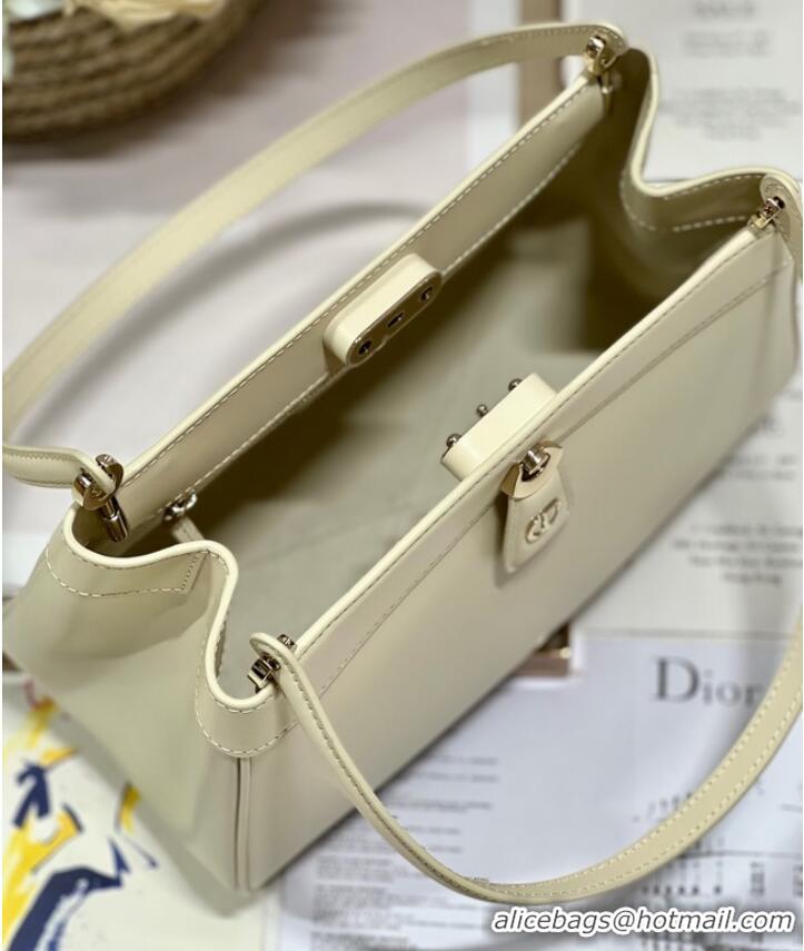 Promotional MEDIUM DIOR KEY BAG Dusty Ivory Box Calfskin M1843OBEQ