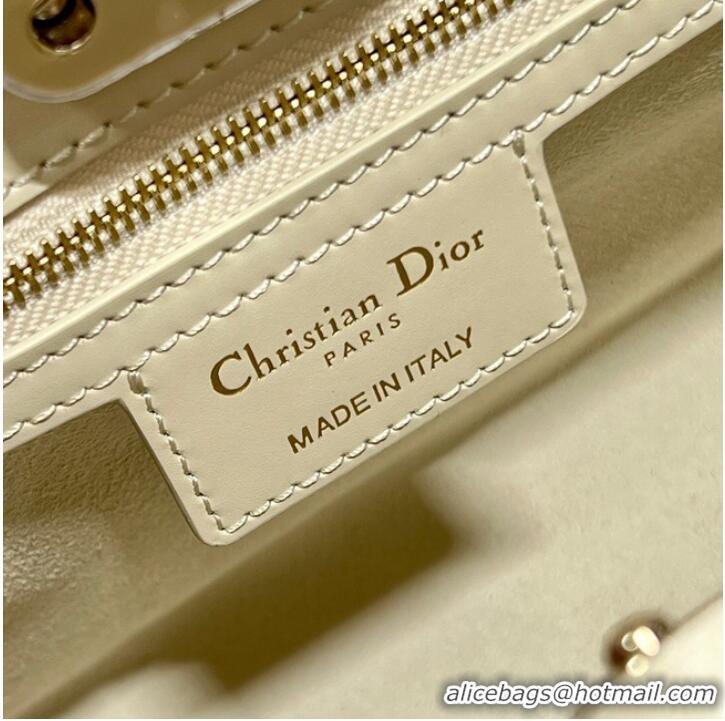 Promotional MEDIUM DIOR KEY BAG Dusty Ivory Box Calfskin M1843OBEQ