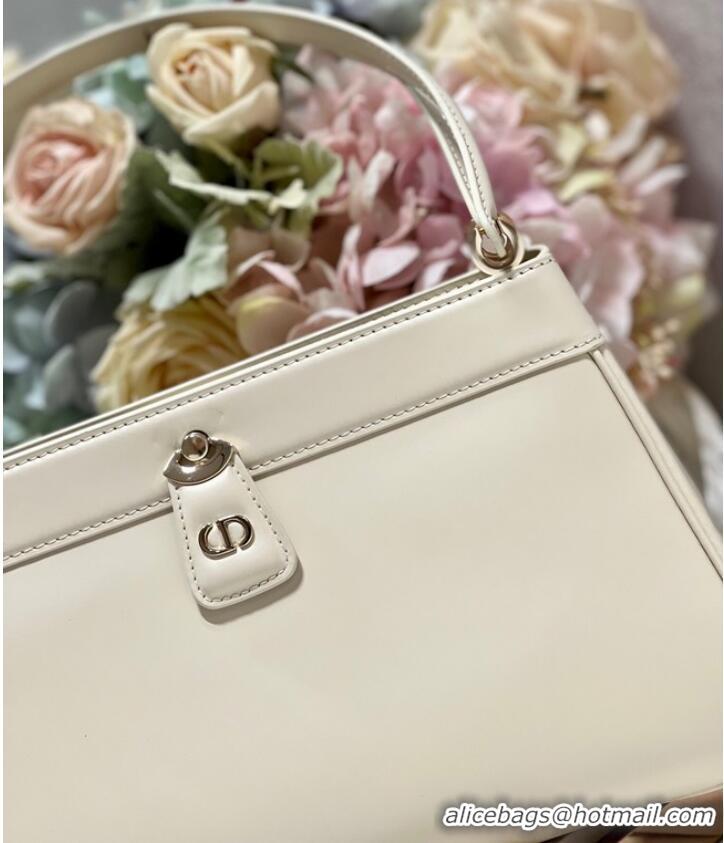 Promotional MEDIUM DIOR KEY BAG Dusty Ivory Box Calfskin M1843OBEQ