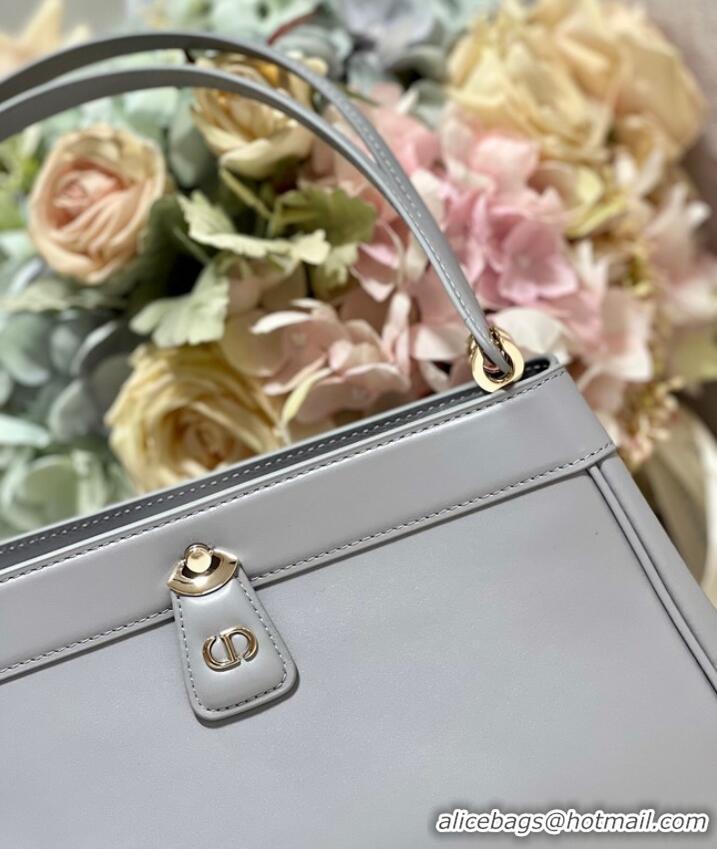 Low Cost MEDIUM DIOR KEY BAG gray Box Calfskin M1843OBEQ