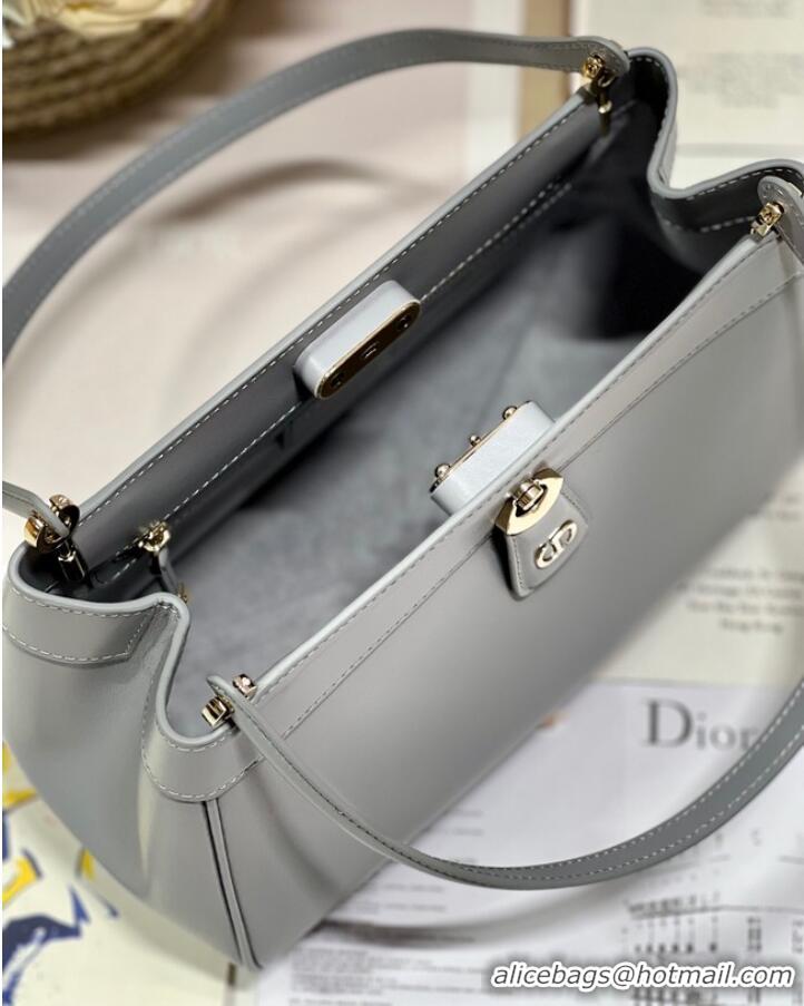 Low Cost MEDIUM DIOR KEY BAG gray Box Calfskin M1843OBEQ