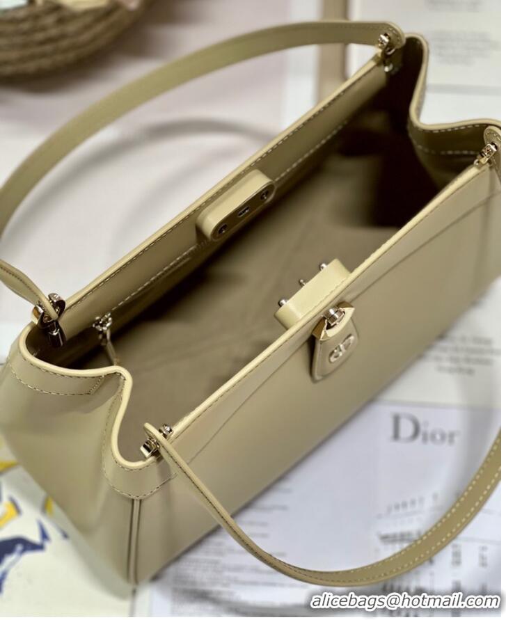 Best Price MEDIUM DIOR KEY BAG Apricot Box Calfskin M1843OBEQ