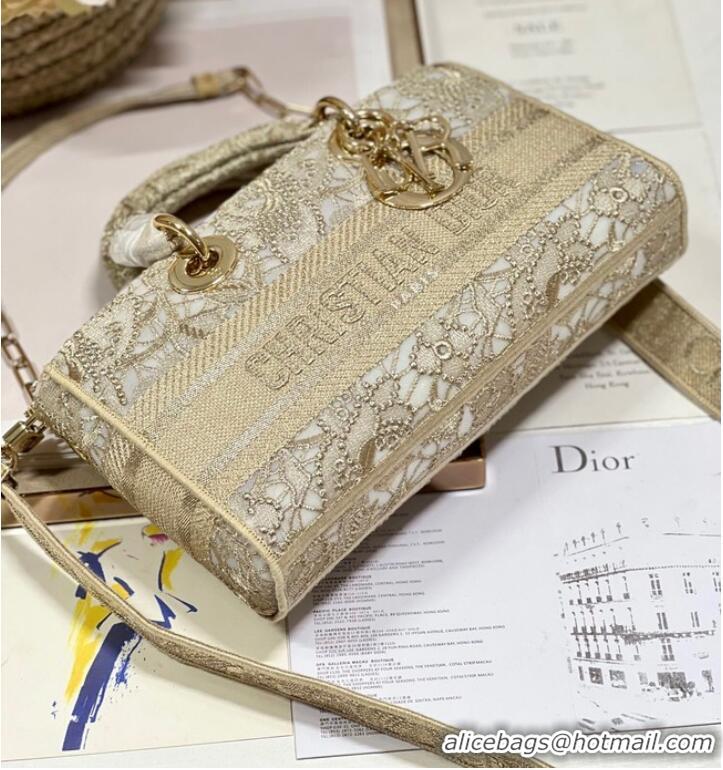 Good Looking SMALL DIOR DIOR BOOK TOTE D-Lace Embroidery 9031-1