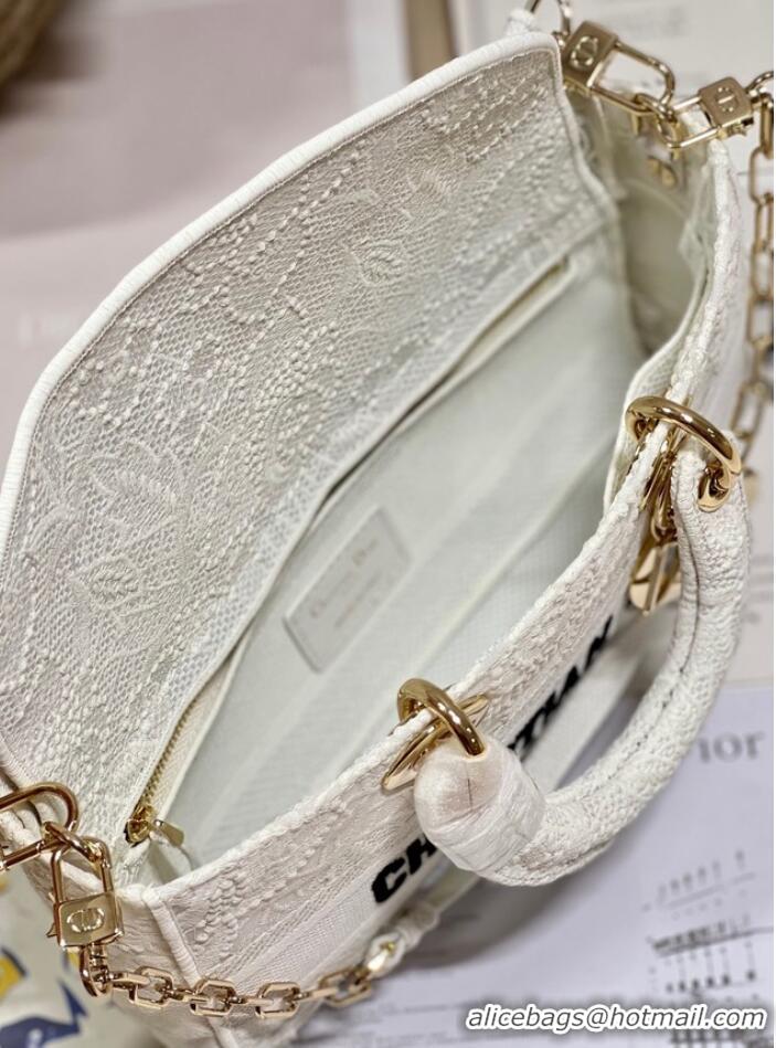 Well Crafted SMALL DIOR DIOR BOOK TOTE D-Lace Embroidery 9031-2