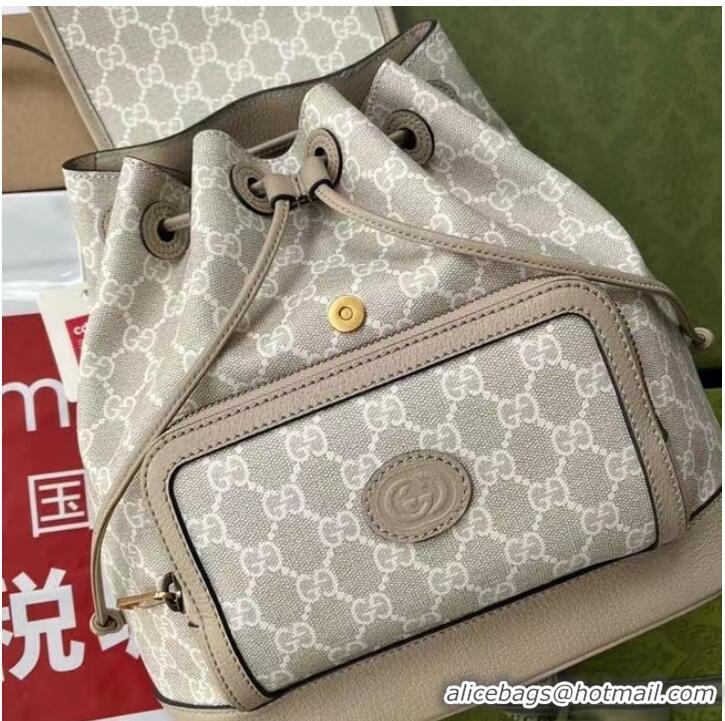 Buy Inexpensive GUCCI BACKPACK WITH INTERLOCKING G 674147 White