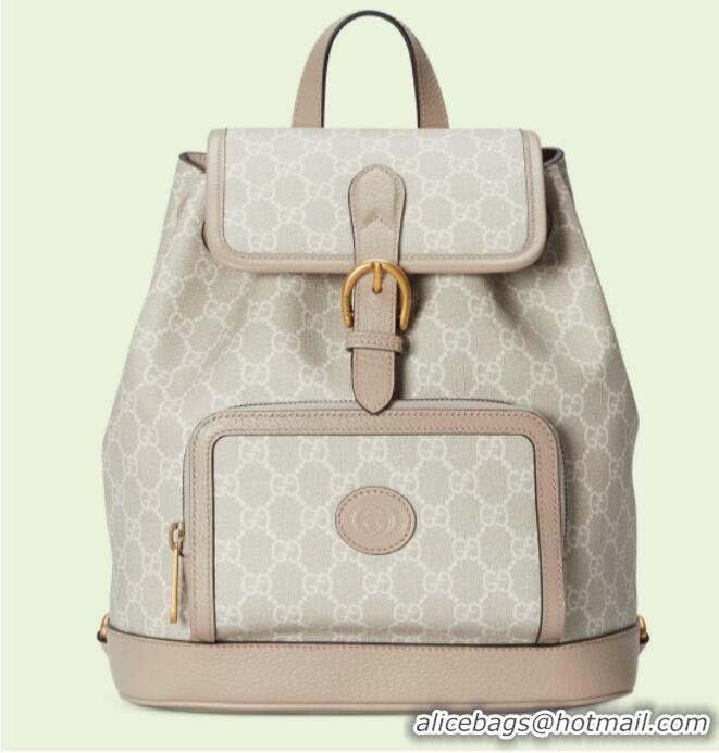 Buy Inexpensive GUCCI BACKPACK WITH INTERLOCKING G 674147 White