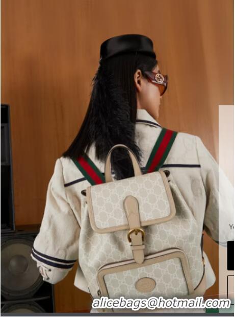 Buy Inexpensive GUCCI BACKPACK WITH INTERLOCKING G 674147 White