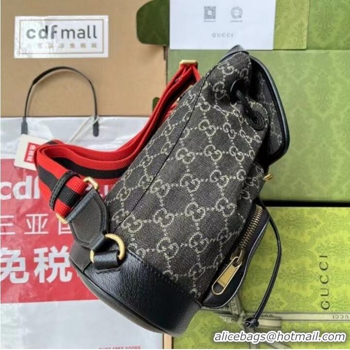 Pretty Style GUCCI Denim BACKPACK WITH INTERLOCKING G 674147