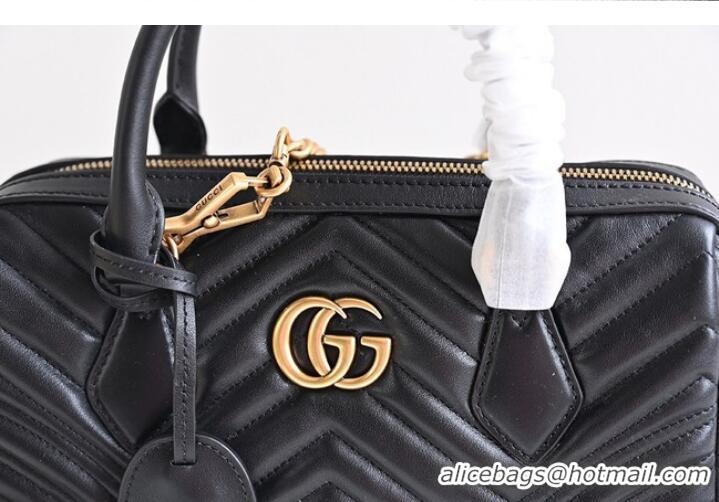 Good Product GUCCI GG MARMONT SMALL TOP HANDLE BAG 746319 black