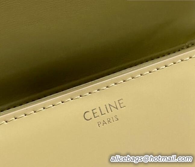 Promotional Celine Mini Teen Cuir Triomphe Bag in Shiny Calfskin 188423 Yellow 2023