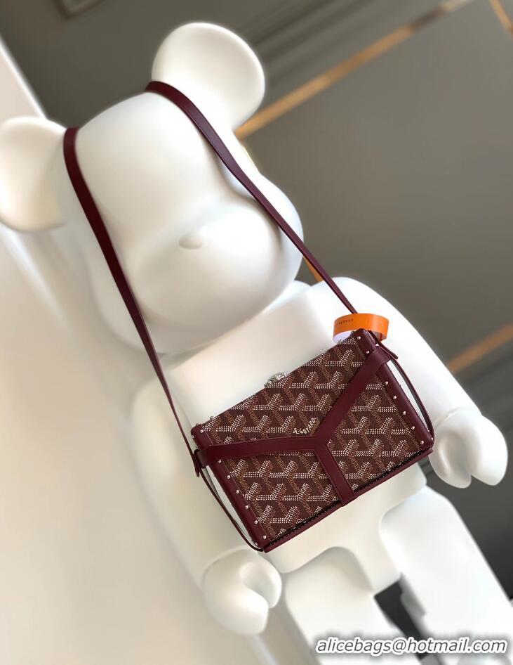 ​Top Grade Goyard Minaudiere Trunk Case Bag G7972 Burgundy