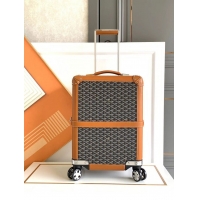 Good Taste Goyard Bourget PM Trolley Case Wheeled Luggage 20inches GY1647 Brown