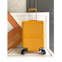 Top Grade Goyard Bourget PM Trolley Case Wheeled Luggage 20inches GY1647 Yellow