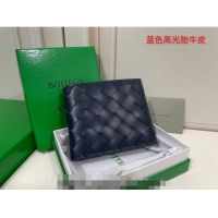 Top Quality Bottega Veneta Men's Bi-Fold Wallet in Intrecciato Leather M133993 Blue 2022