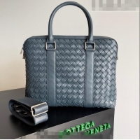 Good Product Bottega Veneta Slim Classic Briefcase Bag in Intrecciato Leather 690702 Grey 2022