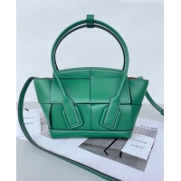 Good Product Bottega Veneta Mini Arco Tote Bag in intreccio Smooth Calfskin 600606 Green 2023