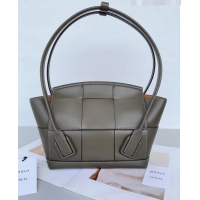 Super Quality Bottega Veneta Samll Arco Tote Bag in intreccio Smooth Calfskin 575943 Grey 2023