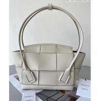 New Style Bottega Veneta Samll Arco Tote Bag in intreccio Smooth Calfskin 575943 Beige 2023