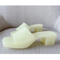 Purchase Gucci PVC Heel Slide Sandals 5.5cm Jade 030275