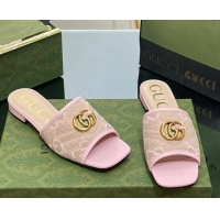 Charming Gucci Jumbo GG Canvas Slide Sandals Pink 030298