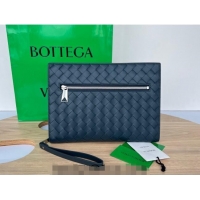 Top Quality Bottega Veneta Men's Small Classic Intrecciato Document Case 693675 Dark Blue 2023