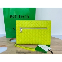 Top Grade Bottega Veneta Men's Small Classic Intrecciato Document Case 693675 Yellow 2023