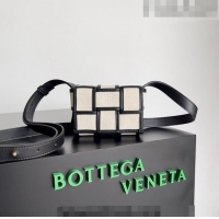 Promotional Bottega Veneta Candy Cassette Intreccio Canvas Mini Bag 714618 Natural/Black 2023