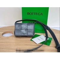 New Design Bottega Veneta Candy Cassette Intreccio Leather Mini Bag 667048 Grey 2023