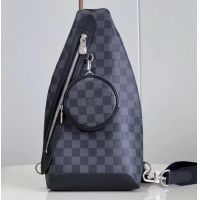 Top Quality Louis Vuitton Duo Slingbag Damier Graphite canvas M30936 Black