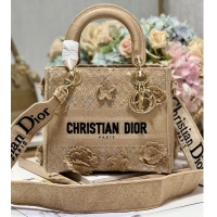 Buy Cheap MEDIUM DIOR OR LADY D-LITE BAG M0565OIAU Natural