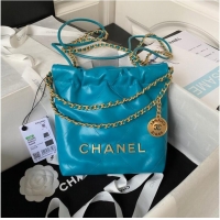 Shop Inexpensive CHANEL 22 MINI HANDBAG AS3980 Blue